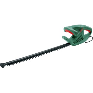 Tagliasiepi elettrico Bosch EasyHedgeCut 45 verde con lama di taglio nera.