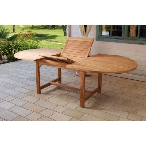 Tavolo da giardino allungabile t.b.t. in legno, ideale per esterni.