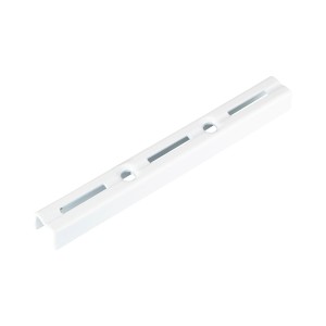 Mensola bianca, lunghezza 200 cm, per montare ripiani fino a 55 kg.