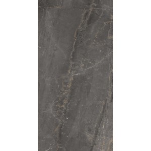 Piastrella per pavimenti grigio scuro effetto marmo per interni.
