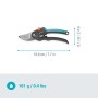 Cesoie bypass Gardena PremiumCut Flex per legno verde, con manico blu e nero e dimensioni.