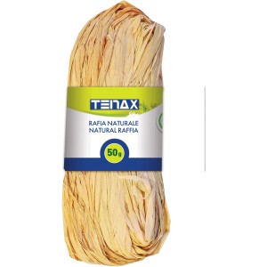 Fascio di fibra di rafia naturale (bast) di Tenax, 50g, per giardino e decorazione.
