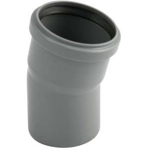 Curva HT Marley grigia a 15 gradi DN 90 per tubi di scarico.