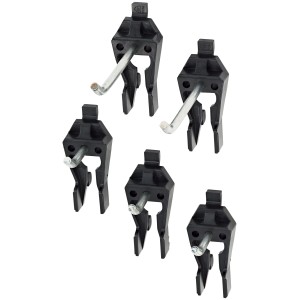 Set ganci a un polo LUX per pannello forato, 5 pezzi, per appendere utensili.