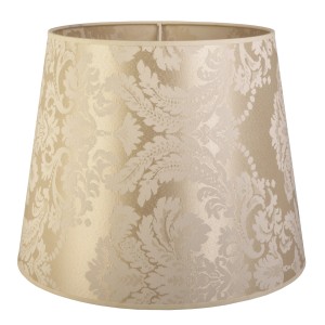 Paralume beige con motivo floreale per un'illuminazione elegante.