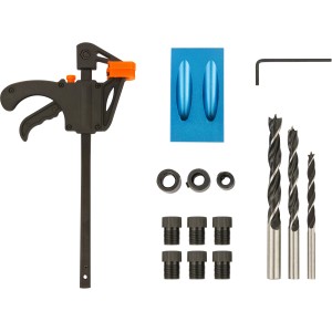 t.b.t. Set foratura con morsetto, punte da trapano, tasselli e accessori.