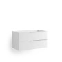 Mobile bagno sospeso t.b.t. bianco con due cassetti.