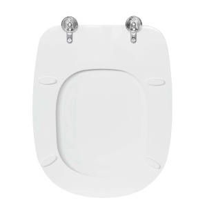 Copriwater ovale Sintesi in mdf bianco