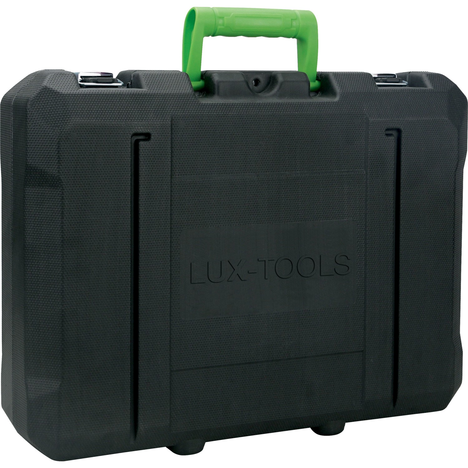 Valigetta nera LUX-TOOLS per avvitatori a batteria con manico verde.