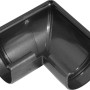 Angolo per grondaia Marley RG 100, angolo esterno in antracite metallizzato per grondaie.