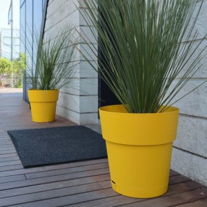 Vaso per piante plastica riciclata Giallo Senape Ø 30 cm
