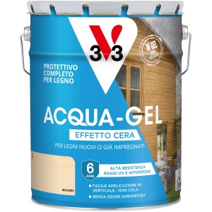 Barattolo di impregnante per legno incolore, adatto per legni nuovi o già impregnati.