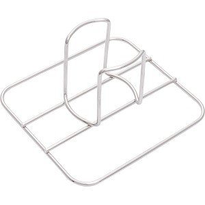 Supporto Char-Broil Grill+ in acciaio inox per pollo alla birra.