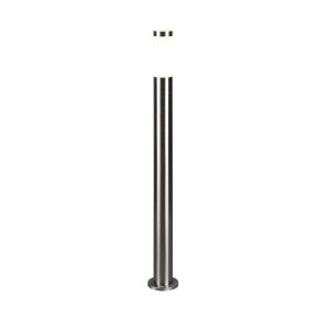 Lampione LED Trio Trioto, finitura nickel opaco, altezza 80 cm, per vialetti e aree esterne.
