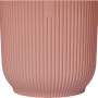 Vaso per fiori Elho Vibes Fold, Ø 16cm, rosa tenue, texture a coste, ideale per piante da interno.