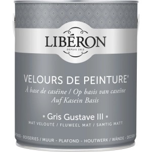 Idropittura lavabile Velours de Peinture Liberon Gris Gustave III 2,5 L