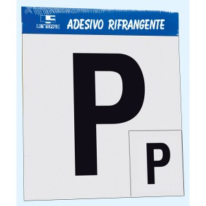 t.b.t. Lettera P riflettente per segnaletica.