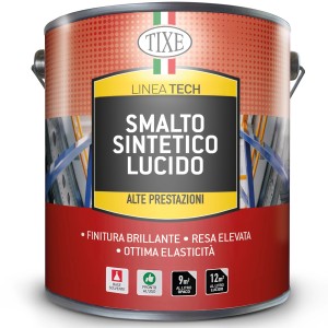 Barattolo di TIXE Smalto Sintetico Lucido, uno smalto sintetico bianco lucido per alte prestazioni.