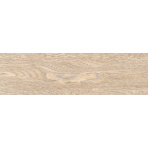 Piastrella chiara effetto legno con venature sottili per pavimenti e pareti.