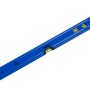 Livella a bolla in alluminio LUX blu, 60 cm, con bolla orizzontale e verticale per misurazioni precise.