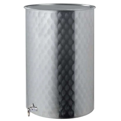 Tino acciaio inox con coperchio e rubinetto 50 l