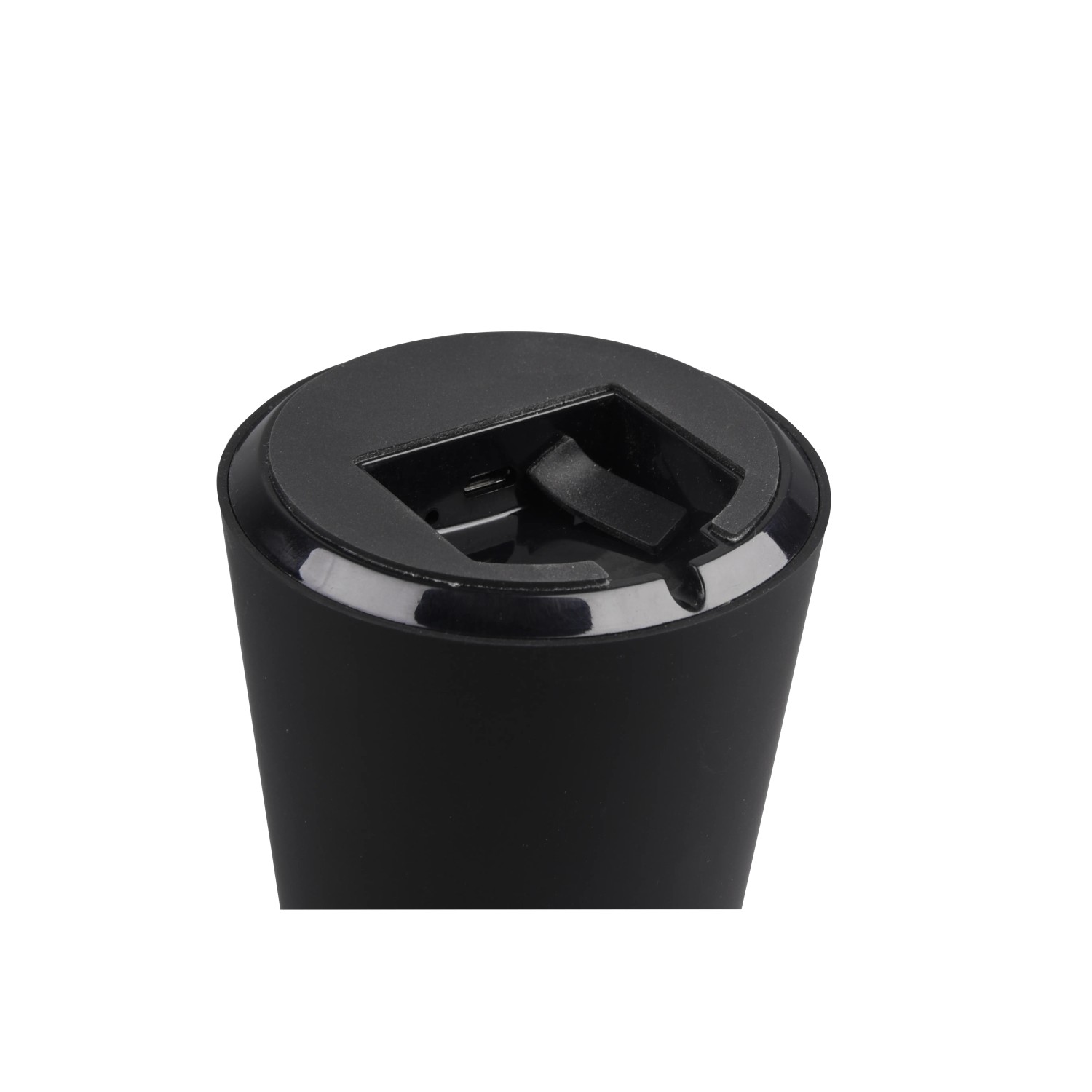 Dettaglio: Lampada da tavolo LED Reality Lennon nera, Ø 13,6 cm.