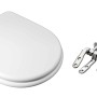 Sedile WC t.b.t. bianco con cerniere cromate per OBI.