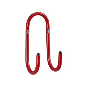 Gancio a muro t.b.t. rosso in metallo per montaggio a parete.