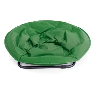 Poltrona in acciaio e poliestere Moon 82x14x82 cm verde