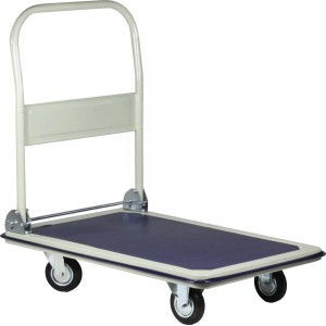 Carrello da officina t.b.t. con manico pieghevole e quattro ruote.