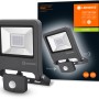 Faretto LED da esterno Ledvance Endura Flood con sensore, 30W, grigio scuro.