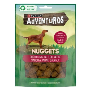Purina Adventuros Nuggets snack per cani al gusto di cinghiale, a basso contenuto di grassi.