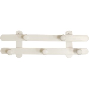 Appendiabiti bianco t.b.t. con 6 ganci per organizer armadio.