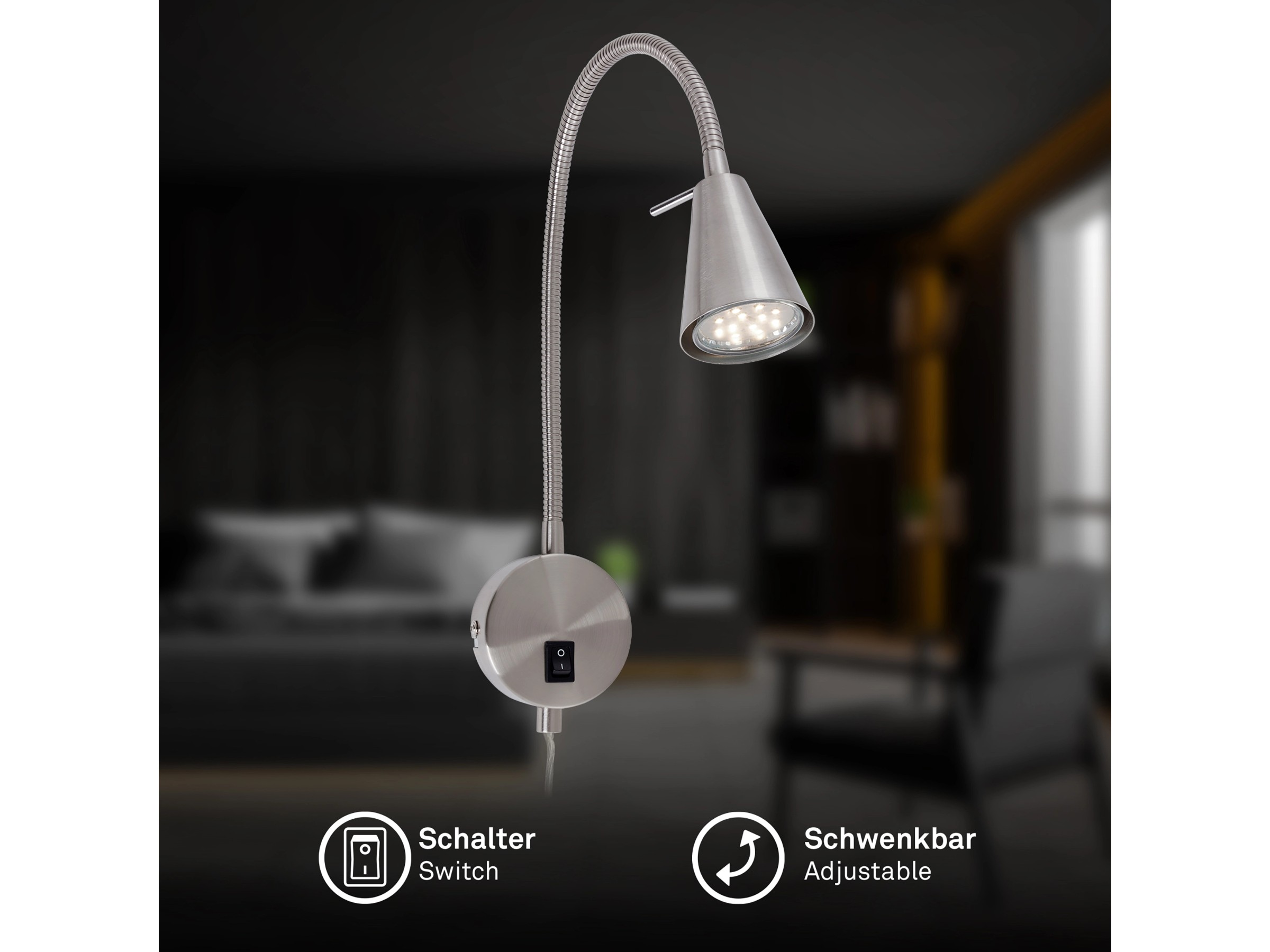 BRILLIANT lampada Bente Spotrondell 3flg color ruggine