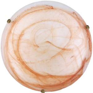 Plafoniere t.b.t. con vetro marmorizzato in bianco e marrone.