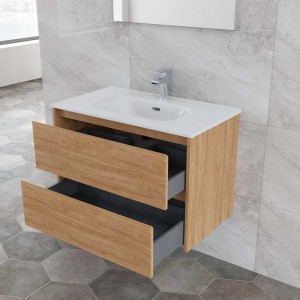 Mobile bagno base lavabo sospesa Ness 81 2/C honey 81x46 cm