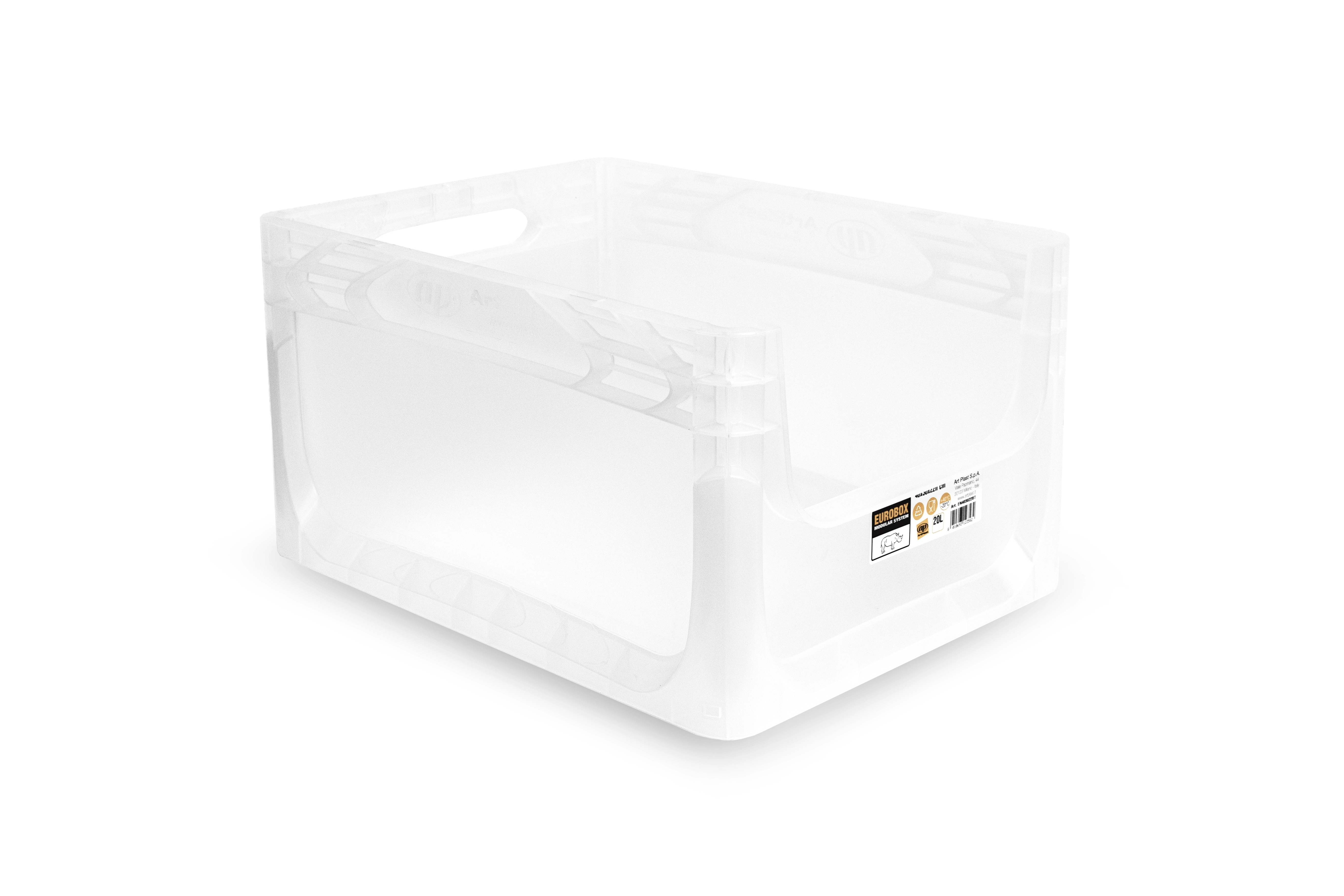 Contenitore plastica Eurobox 40x30x22 cm 20,3 l trasparente