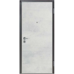 Porta blindata grigia moderna per ingresso.
