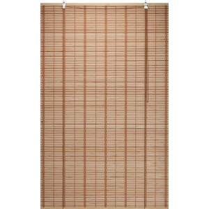 Tenda a rullo t.b.t. in bambù color naturale per finestre e porte.
