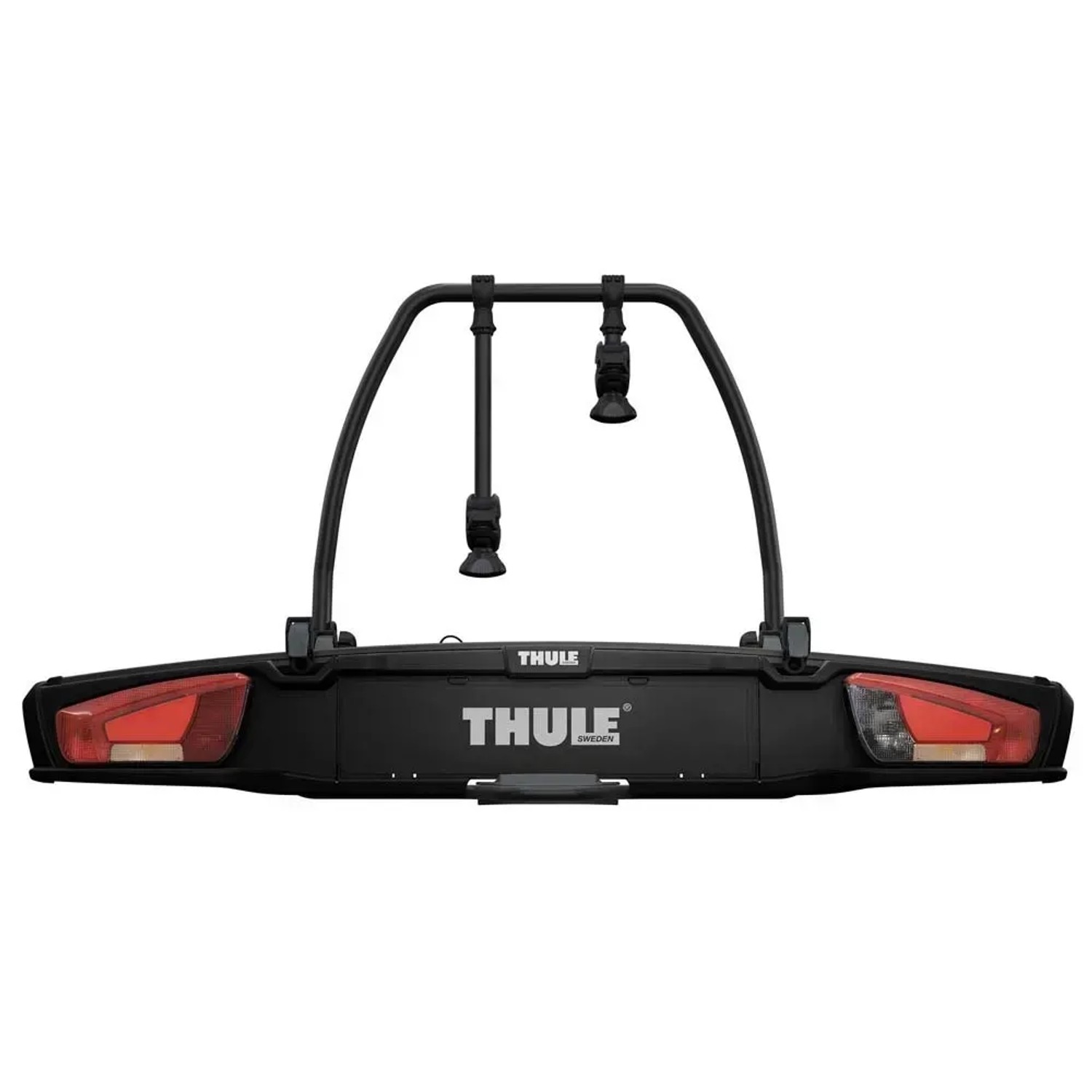 Portabici Thule per auto, dettagli ed elementi di fissaggio.