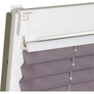 Dettaglio: Tenda plissettata grigia OBI Milena, tesa, 105x130 cm, per finestre, montabile senza forare.