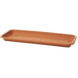Sottovaso rettangolare terracotta per vasi da fiori, t.b.t.