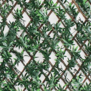 Siepe artificiale Acero in polietilene con traliccio 1x2 m verde