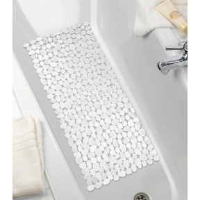 H4L Tappetino Antiscivolo Per Vasca Da Bagno Con Ventose - 36x69 Cm - Trasparente, Lavabile E Certificato Oeko-Tex
