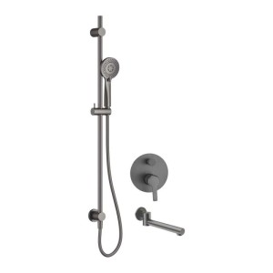 Set doccia incasso Idrostile Rodas con bocca erogazione titanio