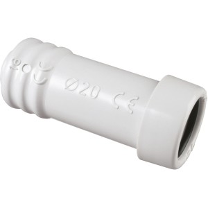 Connettore bianco per scatole di derivazione, diametro 20 mm.