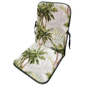 Cuscino da esterno t.b.t. con motivo a palme per sedie da giardino.