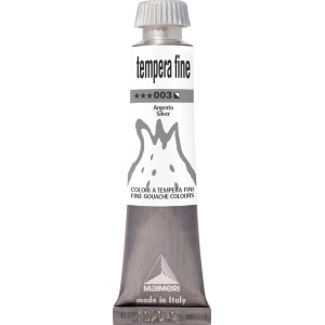 Tubo di tempera argento di Maimeri, ideale per artisti e hobbisti.