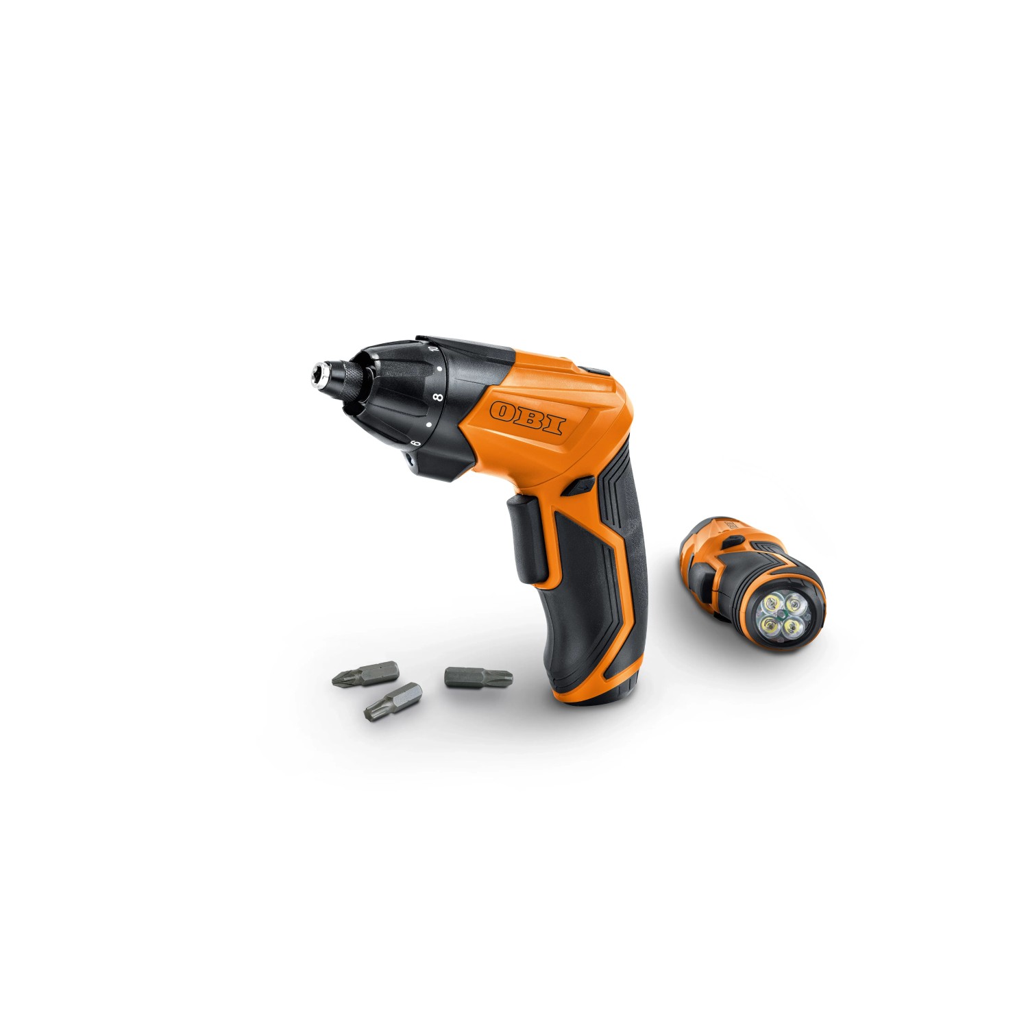 Avvitatore a batteria OBI 3,6V con inserti e lampada in set
