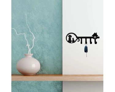 Portachiavi In Legno Da Parete Portachiavi Da Muro In Legno Di Paulonia Con Ripiano, Appendiabiti Per Chiavi E Portaoggetti Decorativo Per Ingresso - Bianco Grigio Organizer Ingresso Legno
